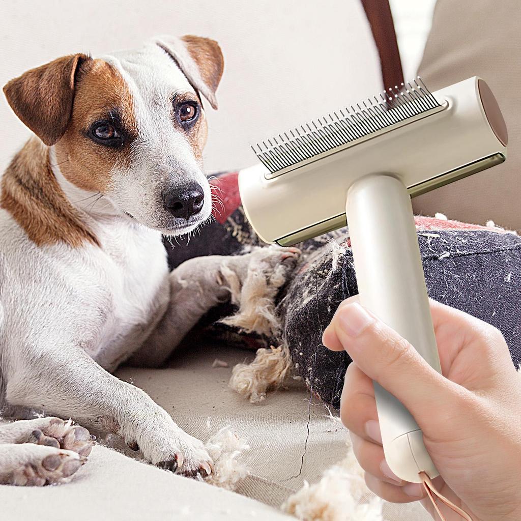 Dematting Comb For Cats Dog Hair Brush With Lint Remover Portable Cat Dematting Comb For Small Large For Kittens Puppies Animals