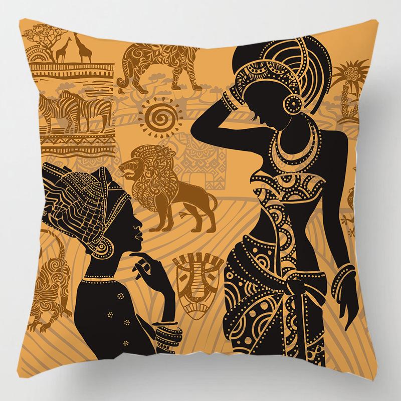 African Life African Women Abstract Painting Decoration Cushion Cover Home Decoration Pillowcase Exotic Pillowcase