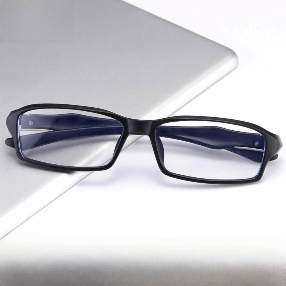 Square Shape Sport Glasses Anti-Blue Light Plain Glasses Stylish Full Frame Glasses Computer Work