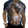 Summer Fierce Lion Graphic trička pro muže Zvířecí potisk Denní výstřih Volný Trička s krátkým rukávem Streetwear Oversized trička