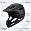 Adult Full Face Bike Helmet Mountain Bike Helmet BMXDirtbike Skateboard With Detachable Chin Guard Safety Head Protection