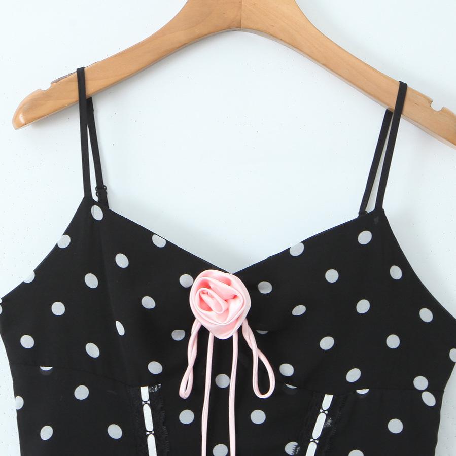 2026 Chic Floral Printed V-neck Backless Mini Camisole Dress