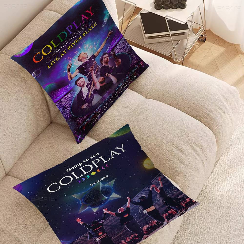 C-Coldplay Band Pillow Gift Home Office Decoration Pillow Bedroom Sofa Car Cushion CoverPillow Case