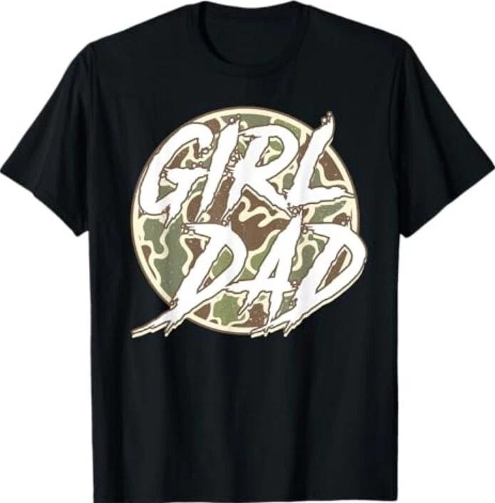 

Vintage Dad Camouflage Papa Daddy Life Camo Fathers Day Girl T-Shirt 3XL