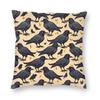 Crows Raven Bird Square Pillowcase Polyester Linen Velvet Pattern Zip Decor Car Cushion Cover X