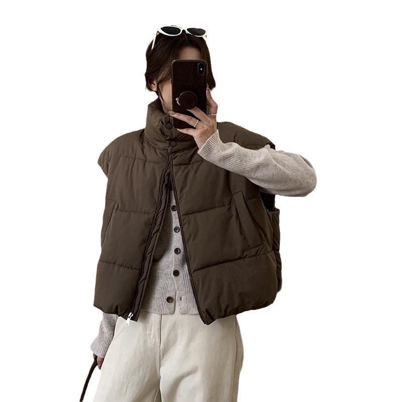 Down Cotton Clothes, Vest Women's Short Versatile Cotton Clothes, Vest, Winter New Sleeveless Vest, Vest Jacket Tide