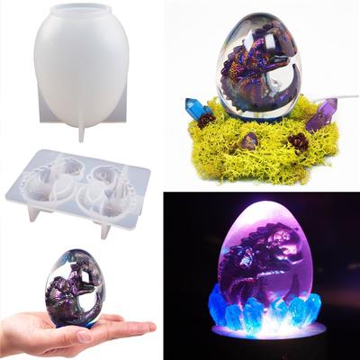 DIY Crystal Epoxy Resin  Egg-shaped  Starry Sky Ball Night Light Mirror  Home Decoration Night Light