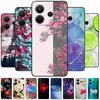 For Xiaomi Redmi Note 14 4G Case Flowers Printing Silicone TPU Soft Back Cases for Redmi Note14 4G Phone Covers NOTE 14 4G 2025