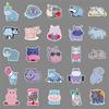 50 Hippo Graffiti Personalized Cartoon Animal Children's DIY Mobile Phone Case Water Cup Suitcase Sticker Waterproof