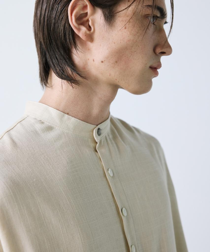 SSY Linen Concho Roll-Up Shirt Cream
