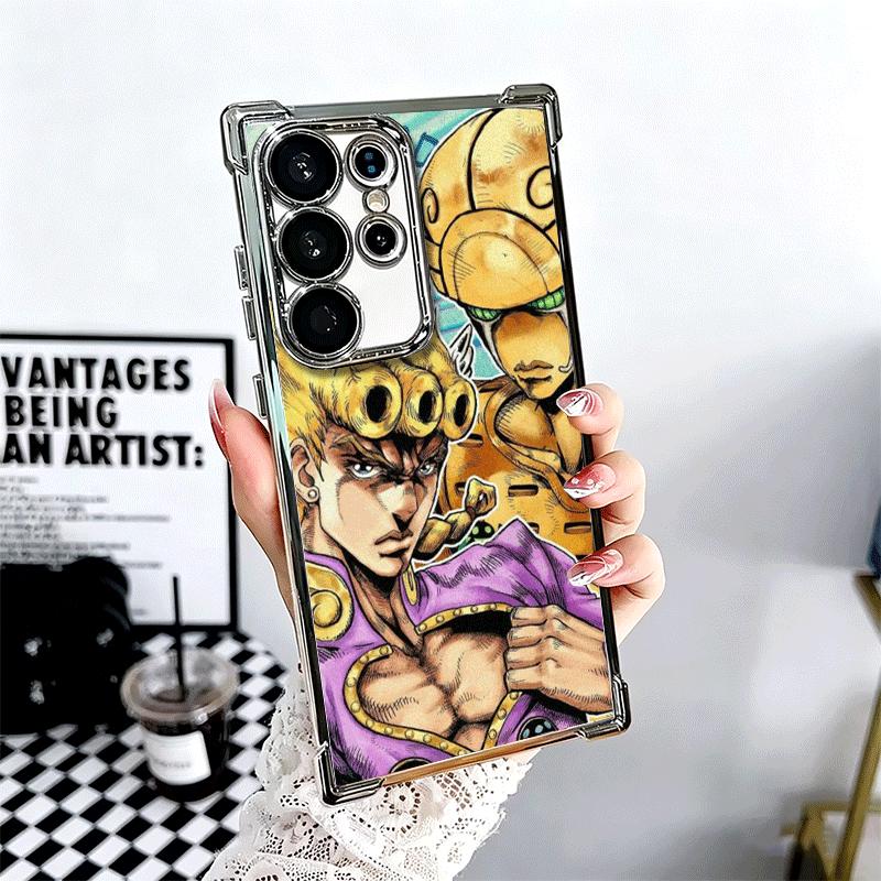 JoJo Adventure Giorno Giovanna Soft Phone Case For Samsung Galaxy S26 Ultra S25 Edge S24 FE S23 Plus S22 S21 + S20 Plating Anti- Samsung S26 Plus