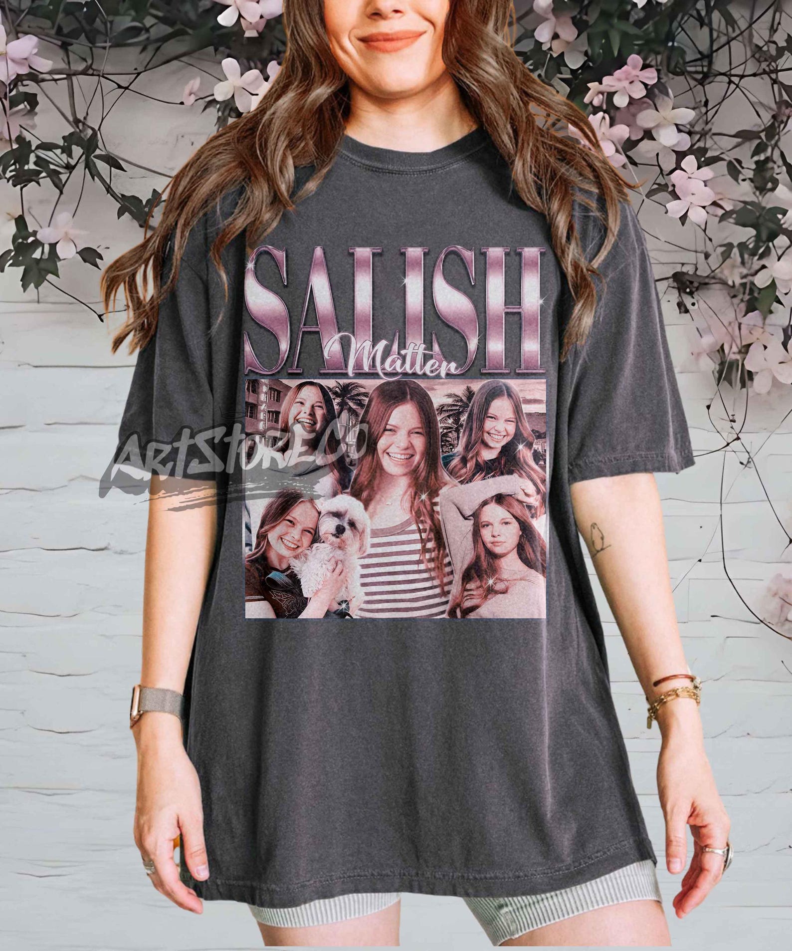 Salish Matter Graphic Tee, Retro Vintage Style Apparel M