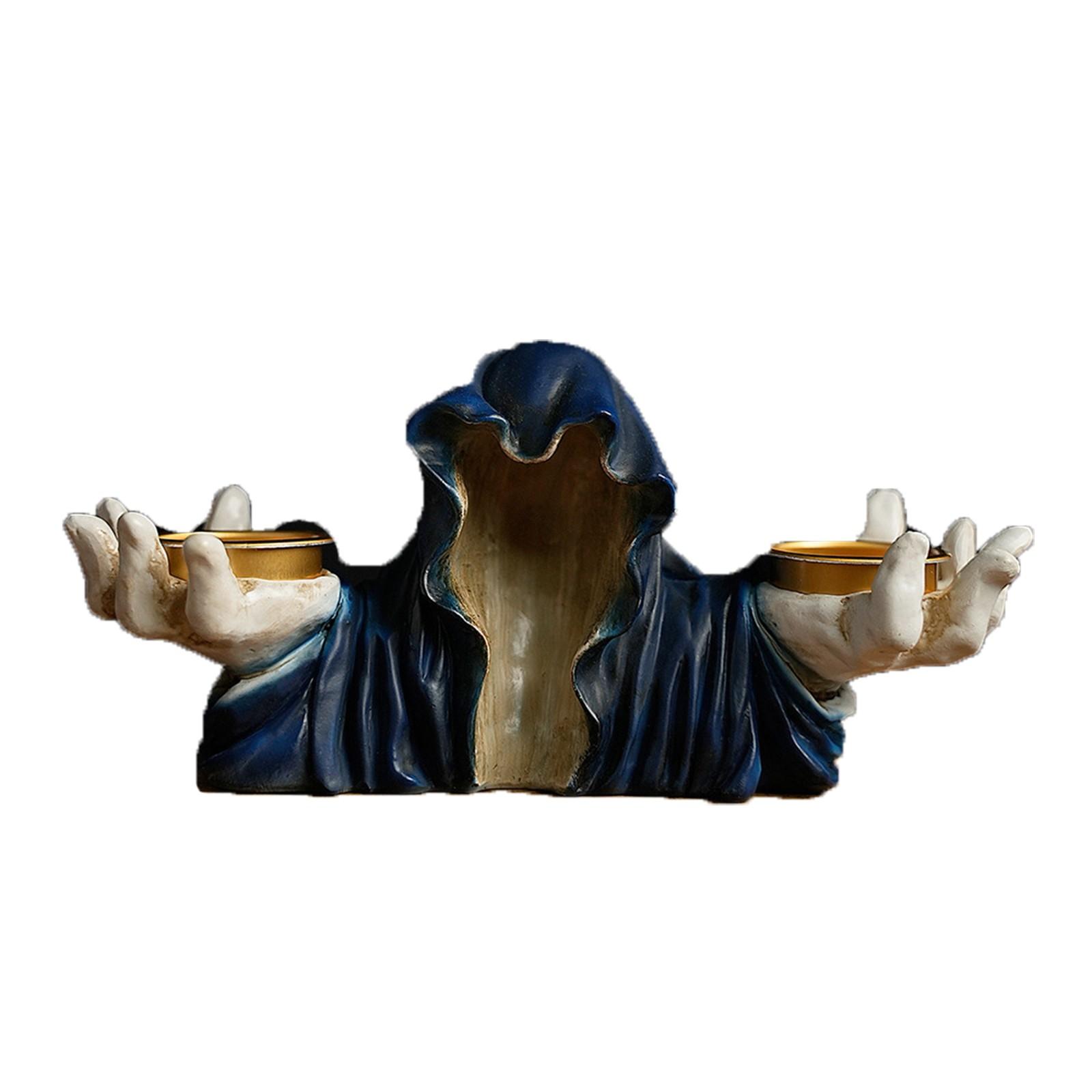 

Ароматерапевтические свечные украшения Художественное произведение Ретро подсвечник Креативное украшение для Хэллоуина One Size