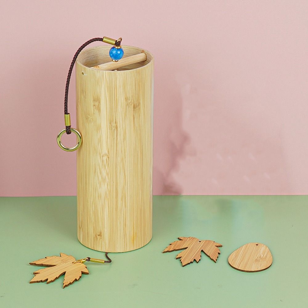Handmade Bamboo Wind Chimes Hand Cranked Yard Pendant Musical Windchime  Yoga Studio