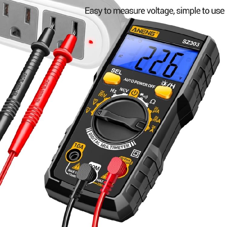 Handheld Digital Multimeter Digital Backlights Ammeter Voltmeter Ohm Voltages Tester Meter for Electrican