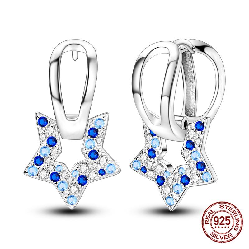 100% 925 Sterling Silver Simple Star And Moon Series Women'S Earrings Suitable For Daily Wear Anniversary Gift