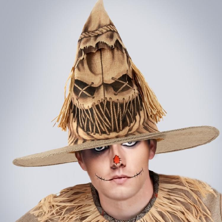 Eye Catching Scarecrows Witch Hat Festival Celebration Hat Unisex Halloween Hat for Role Playing Activity
