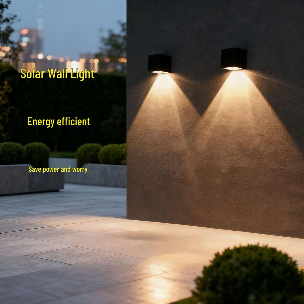 Waterproof Outdoor LED Solar Wall Lights for Garden and Patio Decoration