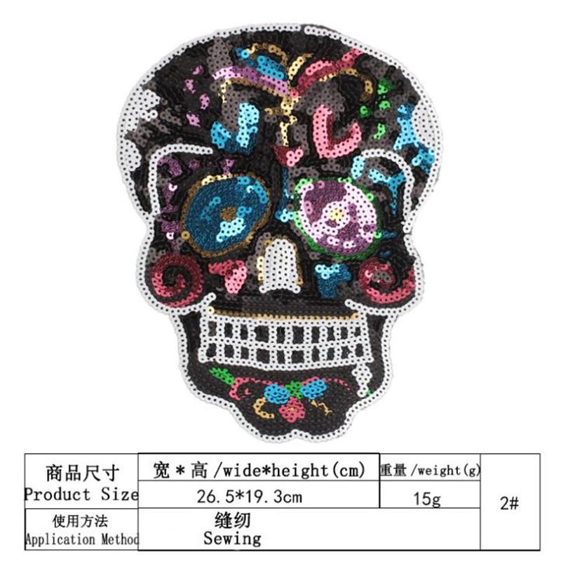 Nombre Logotipo Parche Skull head 265MM Parches a granel para ropa  Lentejuelas Accesorios Diy Pegatinas para ropa Moda Insignia grande comprar  a buen precio — entrega gratuita, reseñas reales con fotos — Joom