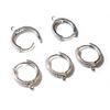 10pcs 15mm with Zircon Gold Silver Color Earring Hooks Leverback Open Loop DIY Earring Clips Clasp Jewelry Making Accessories