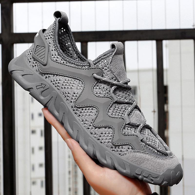 Men's Shoes, Summer Trend Hollowed Out Breathable Mesh Shoes, Casual Sports, Men's Cool and Fashionable Casual Shoes