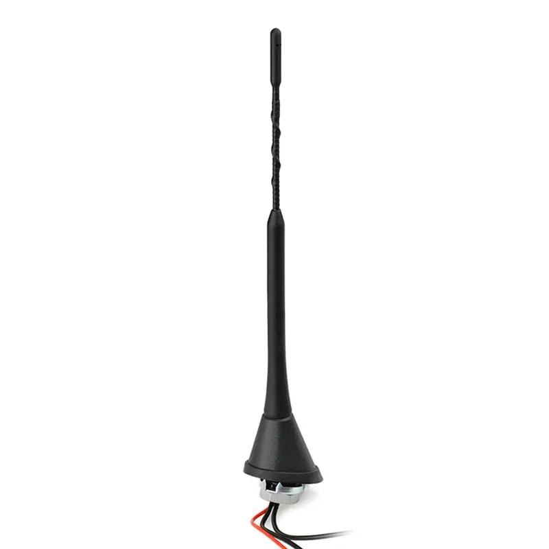 1SET Car Universal Roof Radio Car Aerial Antenna Mast Mount Active Amplified DAB + FM Radio Aerial Antenna Mast