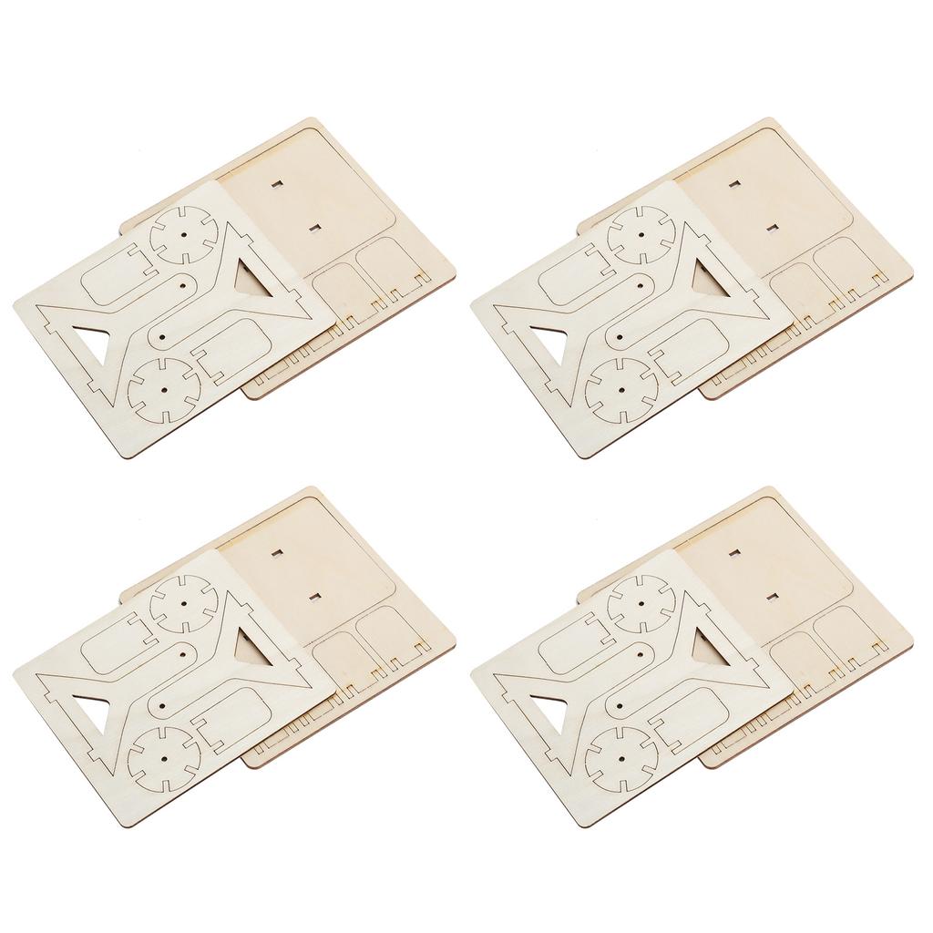 4 Sätze Holz Wasserrad Spielzeug DIY Kinder Technologie DIY Zusammenbau Puzzle Modell