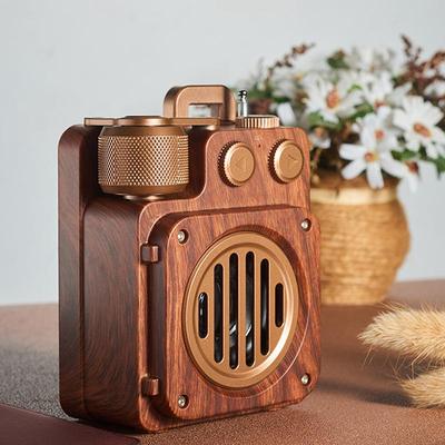 Retro Speaker Bluetooths Wireless Subwoofer Outdoor Portable Strong Bass Radio For Kitchen Desk Bedroom Office Party Sound Box