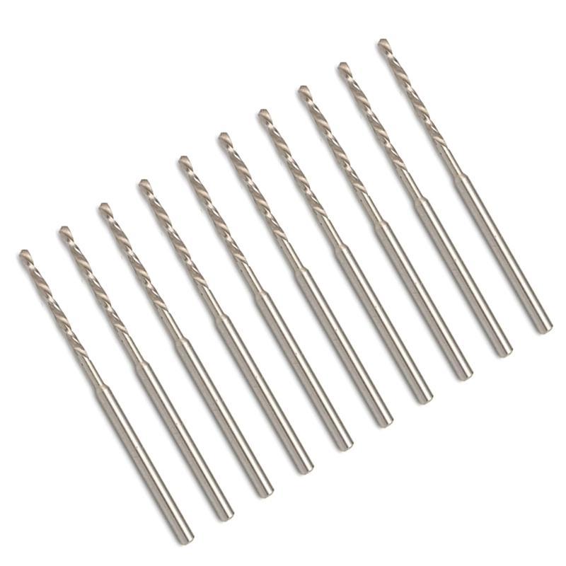 652F Multipurpose 10 Pieces 2.35mm Shank Mini Twist Drill Bits Set for Home Repair and Craft Enthusiasts Engraving Drill Bits