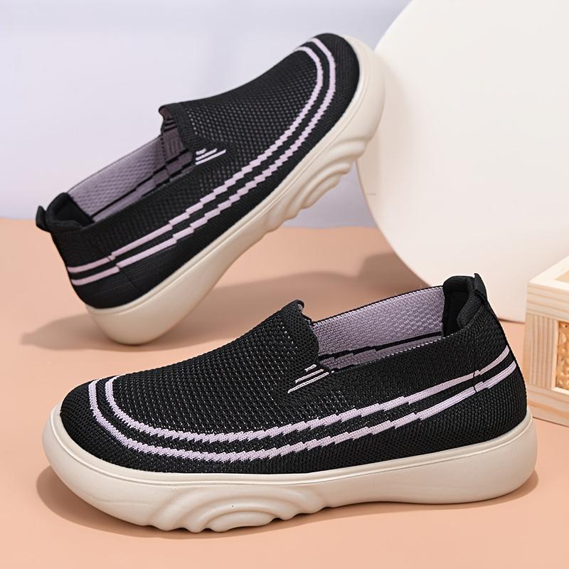 Women's Slip-On Loafers, New Spring Fashionable Versatile Breathable Casual Flat Shoes, Soft Sole Comfortable Slip-On Mom Shoes, Women Shoes
