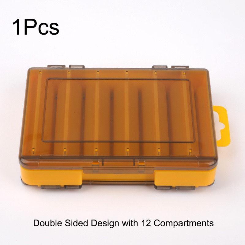 Double Sided Fishing Bait Boxes Durable U-shaped Storage Fishing Gear Box Transparent Waterproof Accessory Box Placing Bait Hook