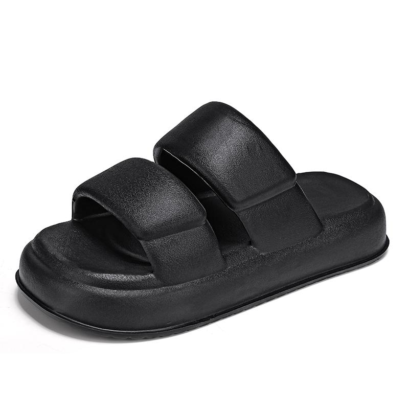 Fashion Men's and Women's Bathroom Slippers Flat Non-slip Family Solid Color Flip-flops Beach Slippers Casual Sandals Indoor Outdoor