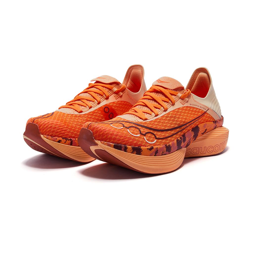 SAUCONY Scarpe da Corsa Marathon Endorphin Elite 2 Comode Morbide Elastiche Piastra in Carbonio Unisex Arancione S31009-503