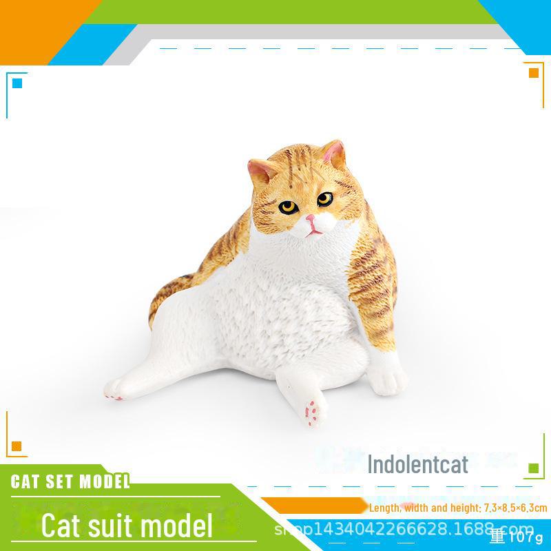 Seashell Cat Figurine: Realistic Kitten Toy Model