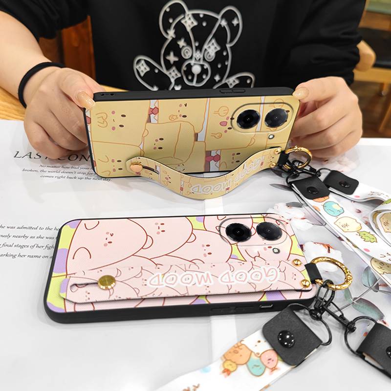 Wrist Strap Fashion Design Phone Case For Redmi A5 4G/Xiaomi Poco C71 4G Durable Soft Case Lanyard Protective Silicone