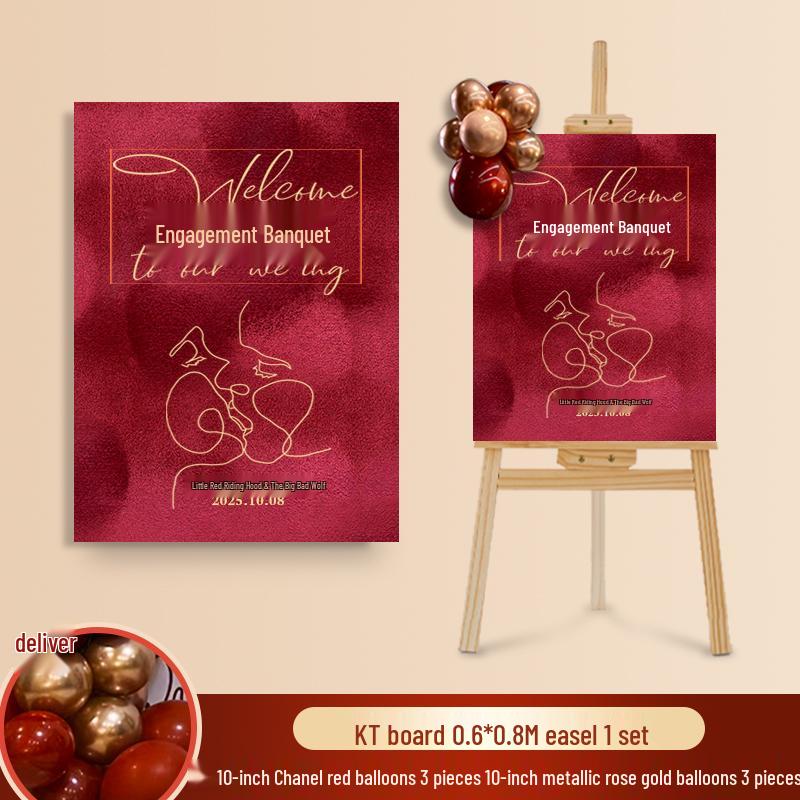 Wedding Ceremony Welcome Sign - Directional KT Board Decor