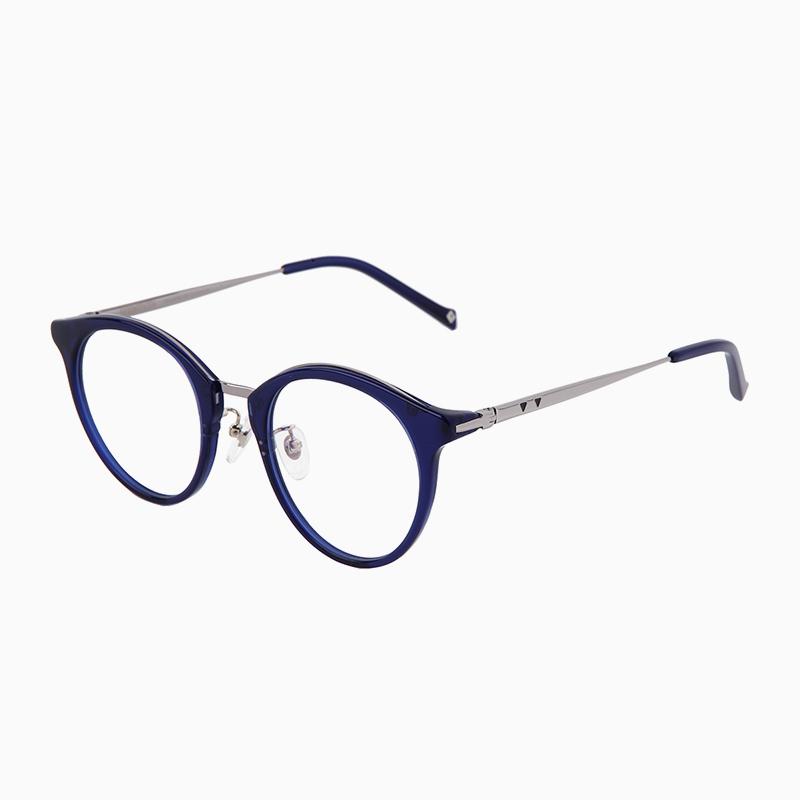 Sodamon Acetate Metal Round Eyeglass Frames Htp950-C04 (Unisex)