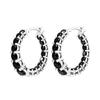 BLACK AWN Fashion Classic Hoop Earrings Black Stone Earrings for Women Hoop Earring Jewelry Gift