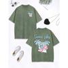 Summer Vibes Hawaii Beach Prints Washed T-Shirts Womens Cotton Oversized Tops Distressed T Shirts Street Womans Clothes