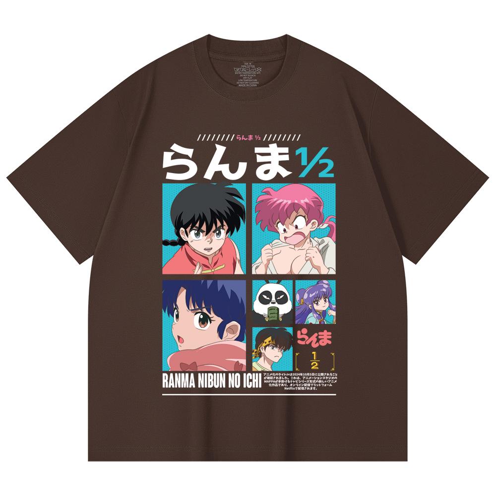 230 Gsm 100% Cotton Ranma 12 V1 Print Unisex Heavy Cotton T Shirt