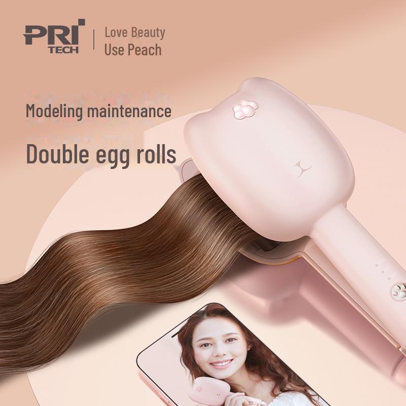 Pritech Cat Claw Egg Roll Curling Iron - Portable French Perm Curling Rod