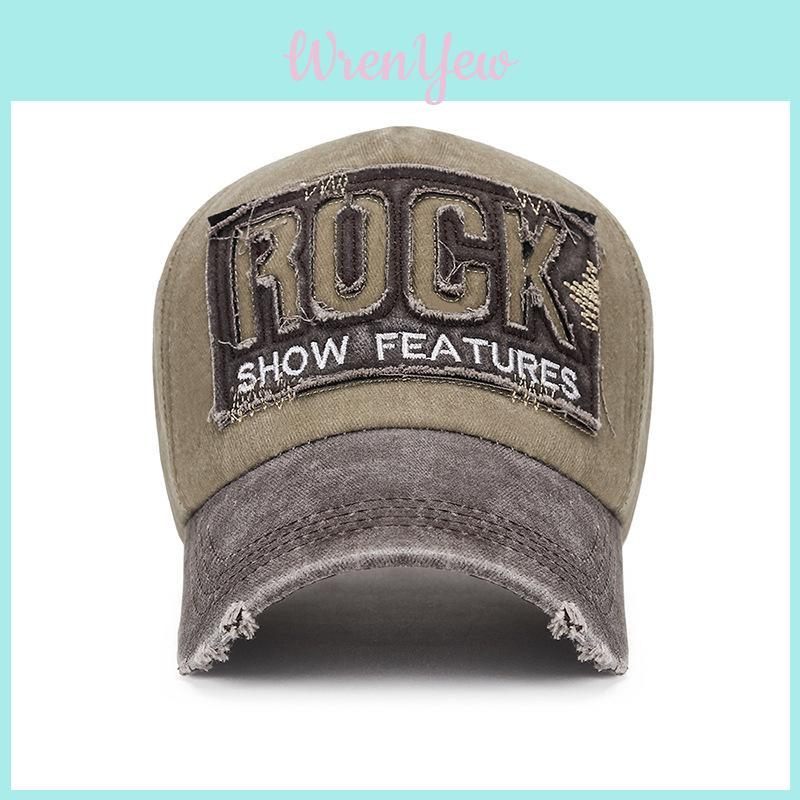 Vintage Cotton Baseball Cap With Embroidered Letters For Casual Spring And Summer Wear