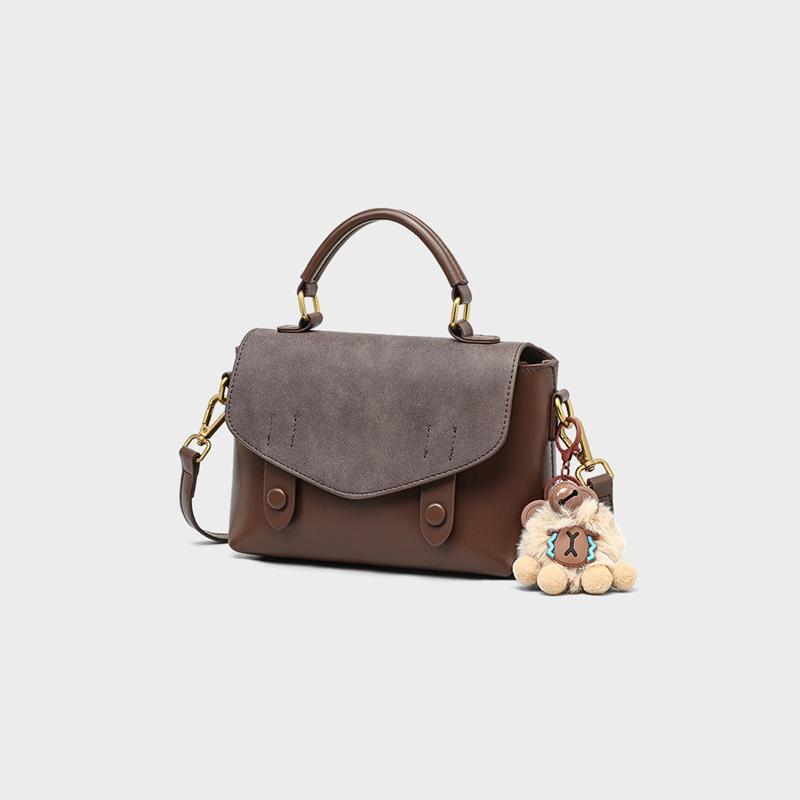 High Appearance Level All-in-one Retro Bag Small Square Bag Hand Bill Shoulder Leather Crossbody Bag for Women Sword Bridge Bag