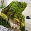 Decke Dschungel Grün Blätter Wald Decke Weich Bequem Plüschdecken Warm Sofa Bettlaken