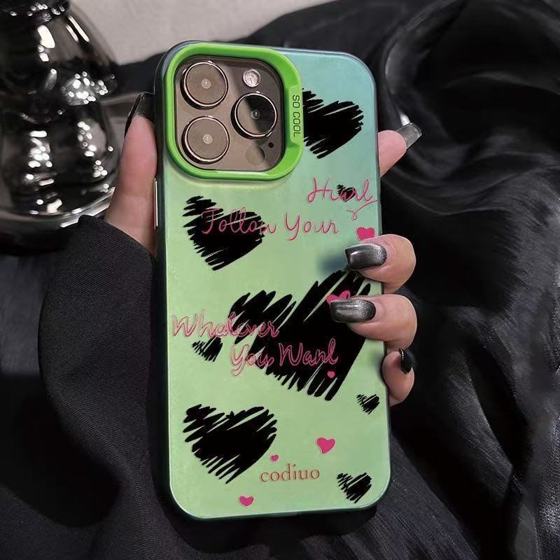 The New English Love Is Suitable for Iphone16 Mobile Phone Case Apple 15promax/14 Japan and South Korea 13pro12 Europe and America