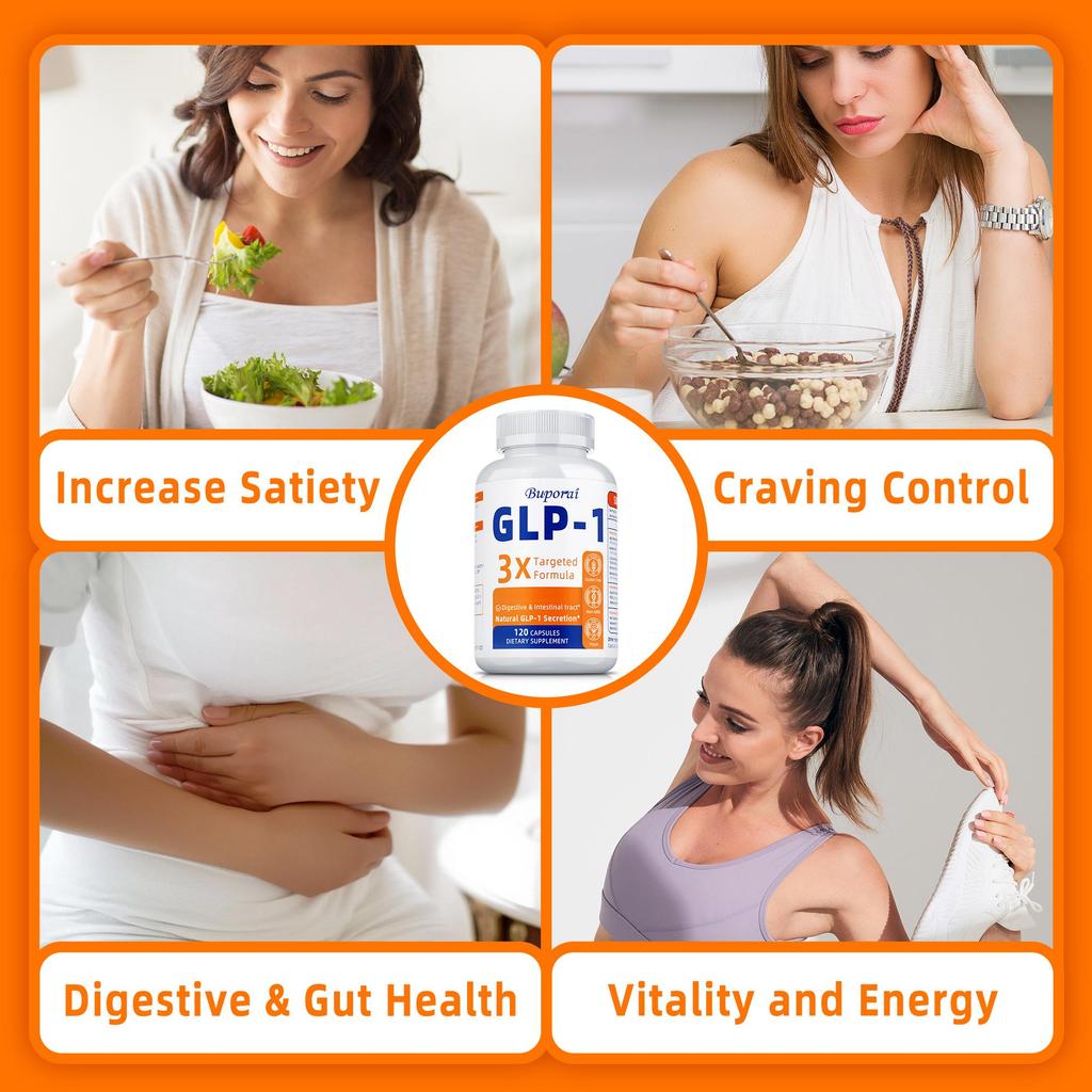 Integratore GLP-1 da donna, formula 3 volte più forte, delicato sullo stomaco, GLP-1 naturale, promuove la digestione e la salute dell'intestino - vegano
