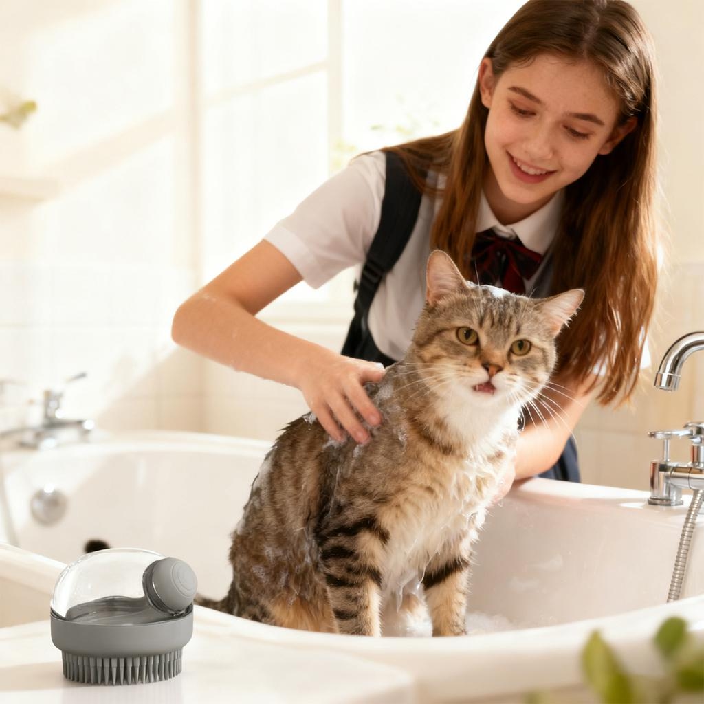 Pet Bathing Comb Gloves, Cats Massage Floating Hair Comb, Dog Teddy And Bichon  Detangling Brush, Dog Hair Cleaning Supplies