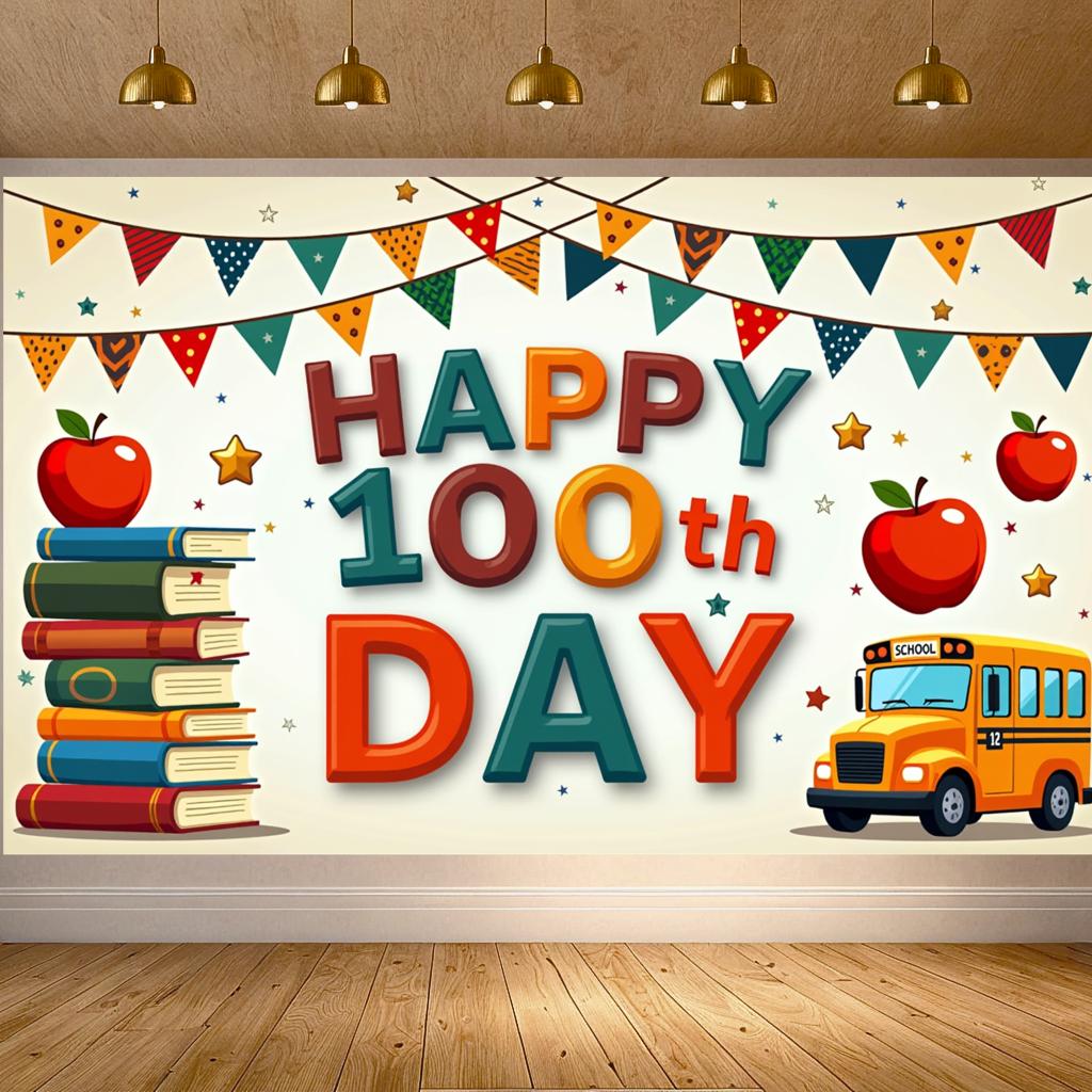 Eco-friendly School Celebration Vibrant Durable Reusable Banner Thematic Classroom Decor for Parties