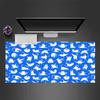 1 peça Gatinhos Brancos em Fundo Azul Anime Mouse Pad Grande Tapete de Mesa Grande Base de Borracha Antiderrapante Mousepad Longo para Teclado para PC Computador Laptop Unissex