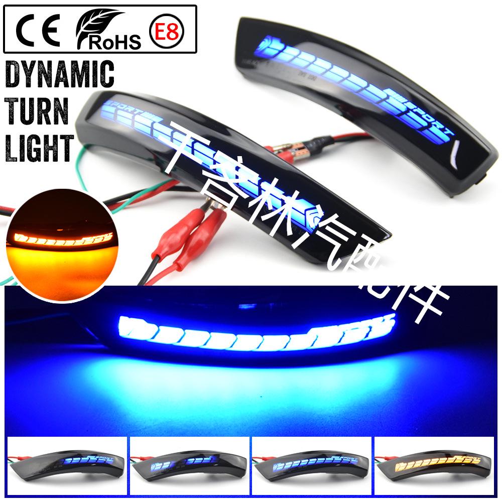 Dragon Scale Rearview Mirror Sequential Turn Signal Light for Ford Focus Mk4 2019-2020
